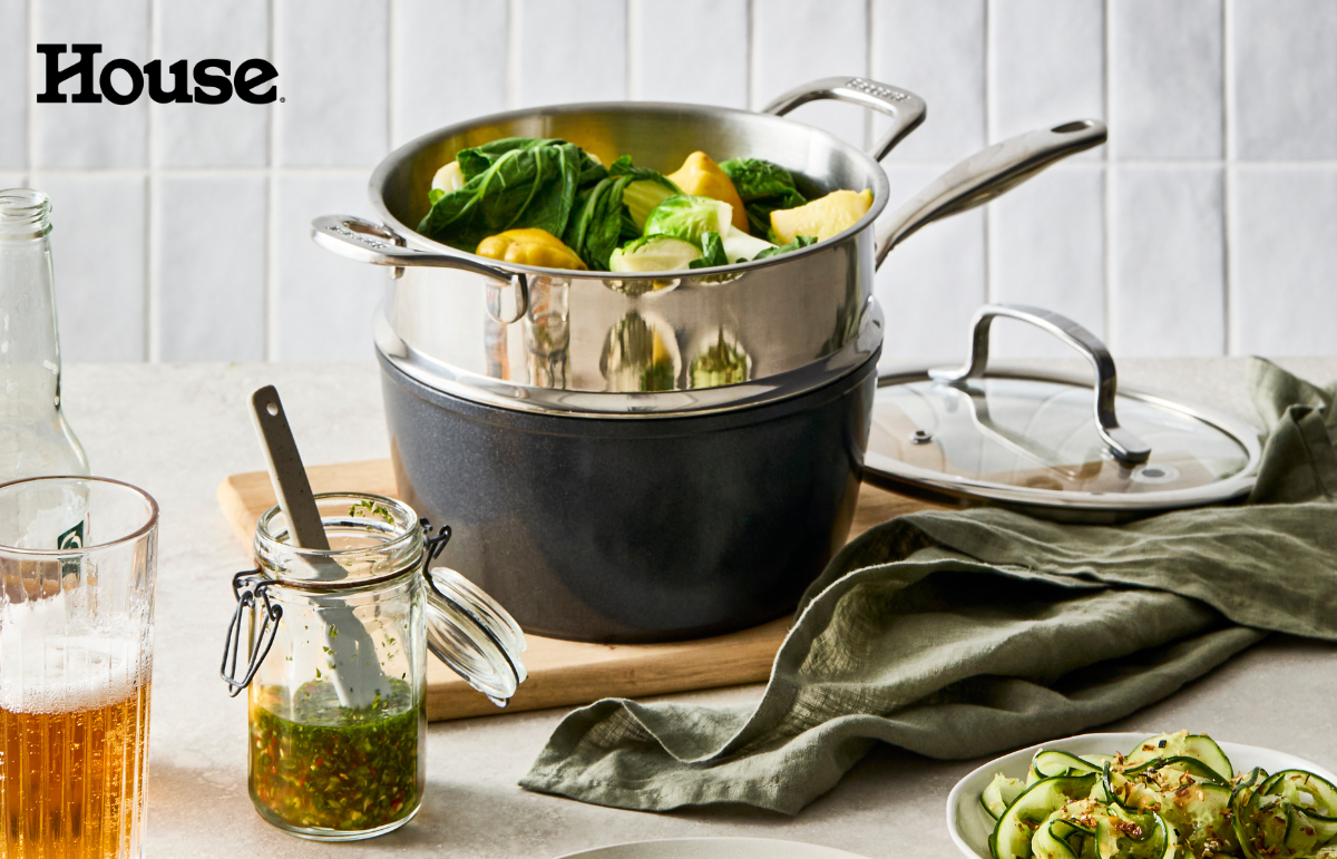 House - SAVE 50% OFF NEW Greenstone® Saucepan & Steamer Set