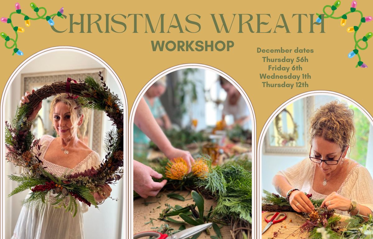 Christmas flower wreath workshop December